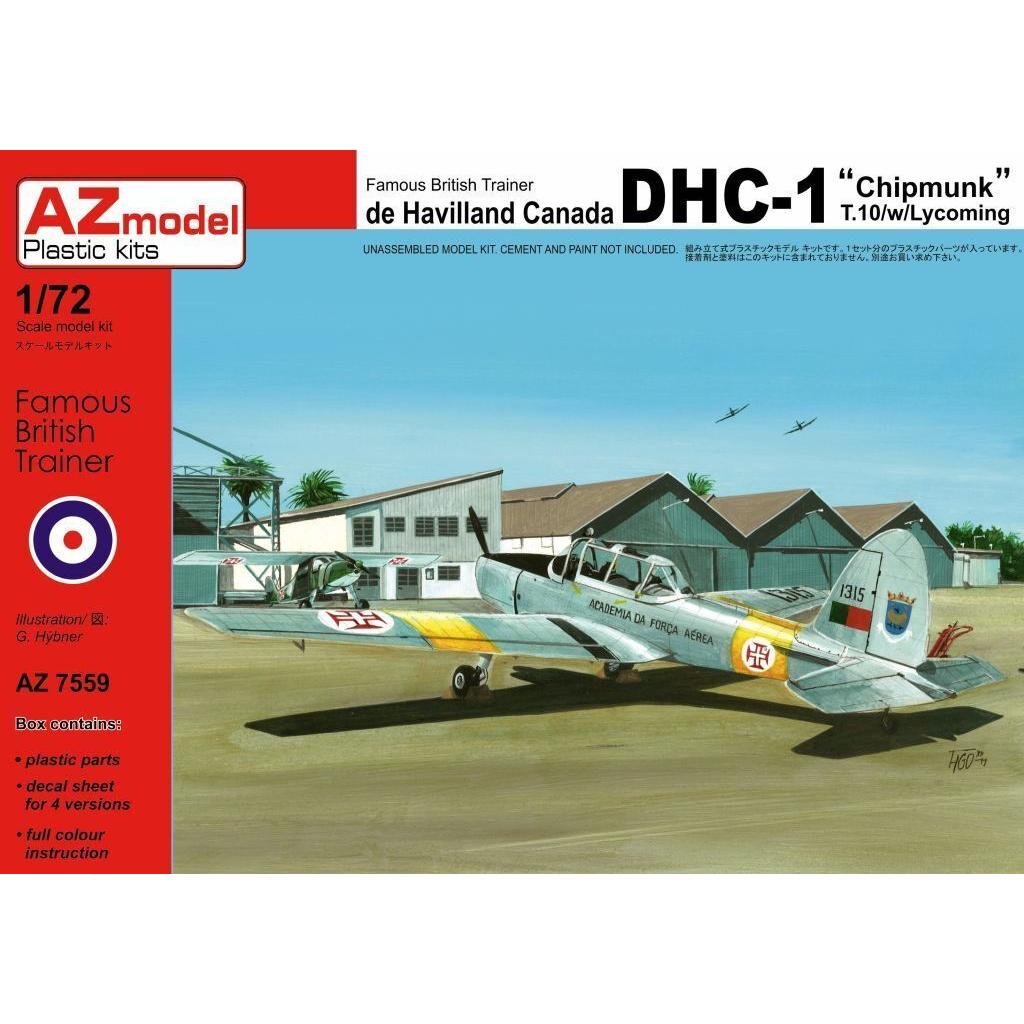 AZ MODEL 1/72 DHC-1 Chipmunk T.10 with Lycoming engine Plastic Model Kit [AZ7559]