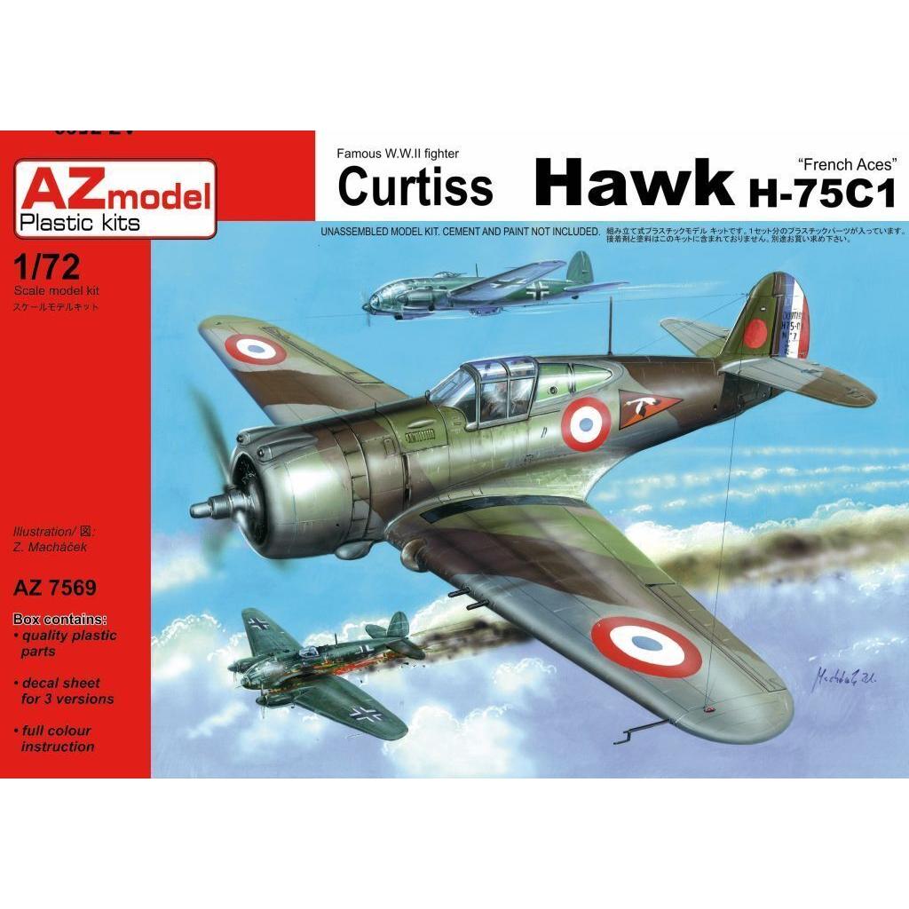 AZ MODEL 1/72 Curtiss H-75C-1 French Aces Plastic Model Kit [AZ7569]