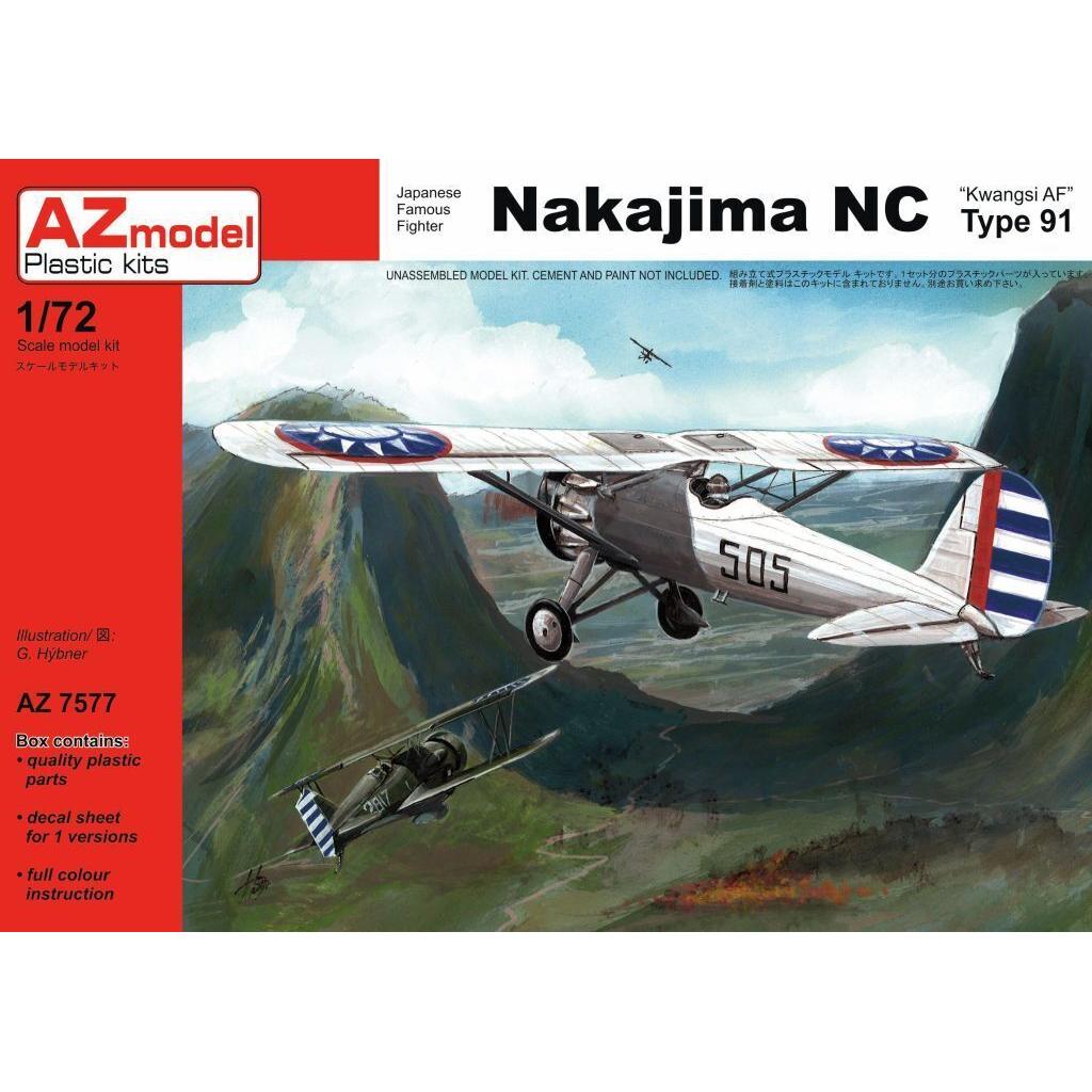 AZ MODEL 1/72 Nakajima NC Type 91 Kwangsi AF Plastic Model Kit [AZ7577]