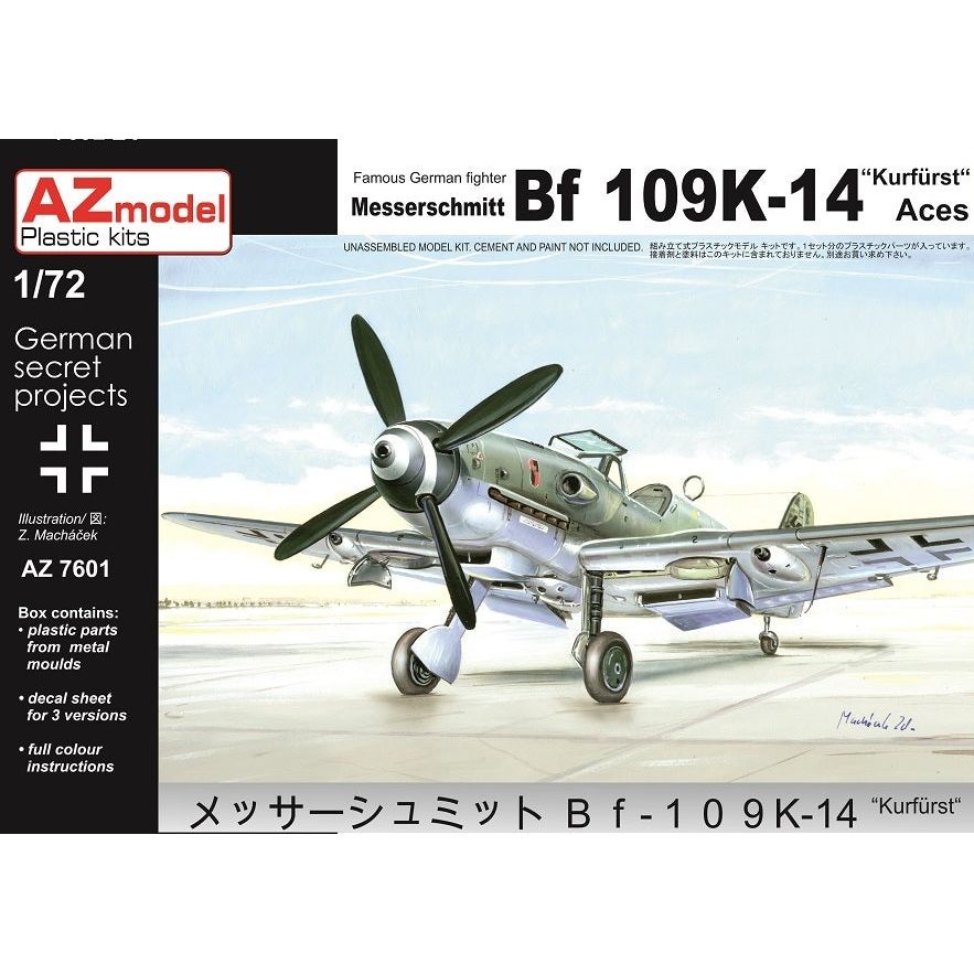 AZ MODEL 1/72 Bf 109K-14 Plastic Model Kit [AZ7601]