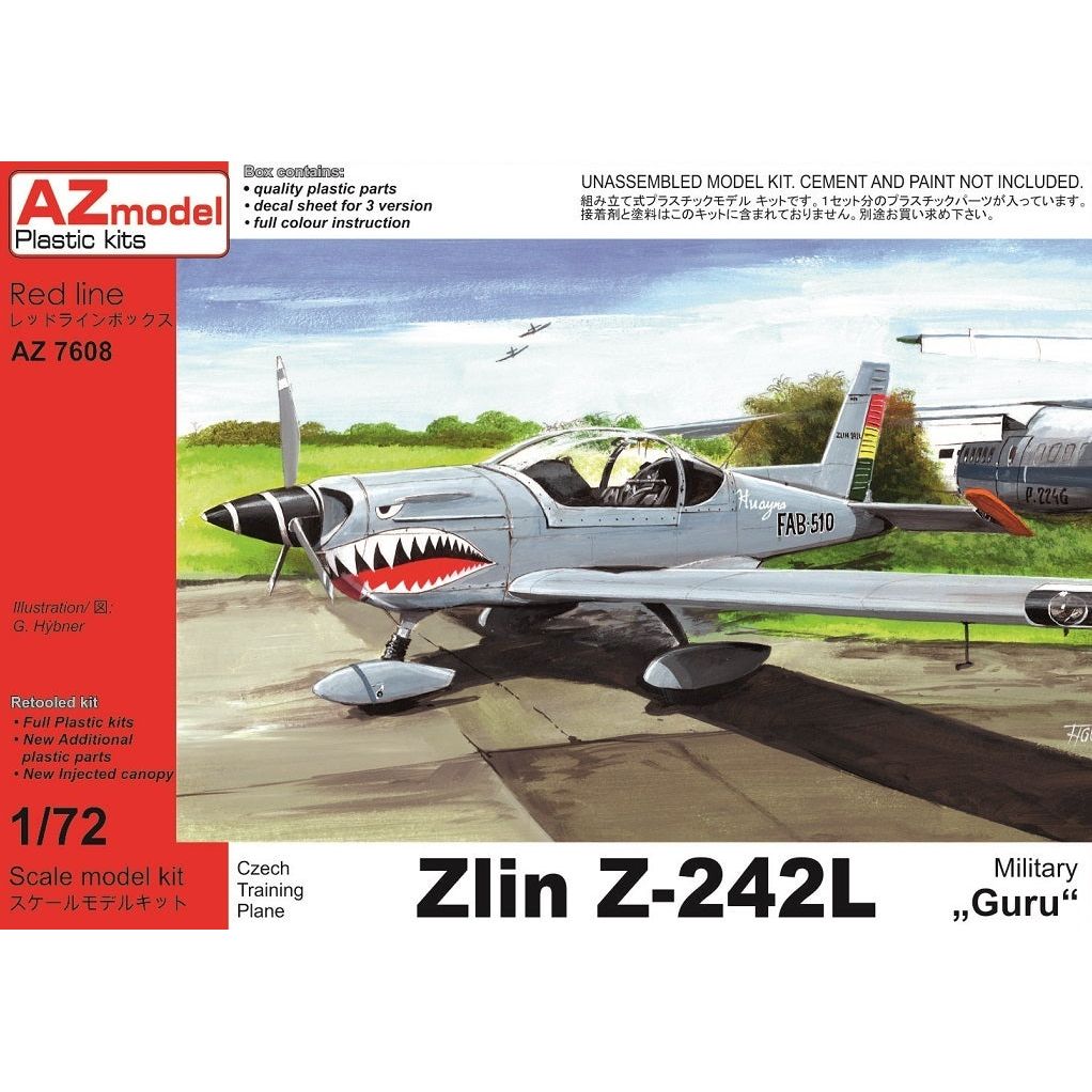 AZ MODEL 1/72 Zlin Z-242L Military Plastic Model Kit [AZ7608]
