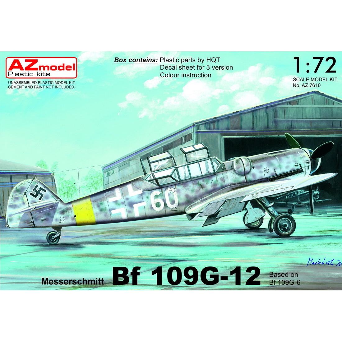 AZ MODEL 1/72 Bf 109G-12 based on Bf 109G-6 Plastic Model Kit [AZ7610]