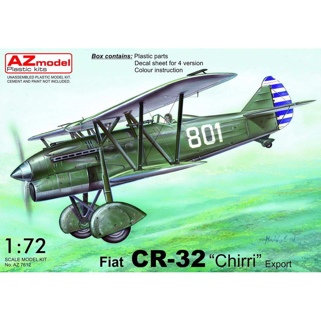 AZ MODEL 1/72 Fiat CR-32 ChirriExport Plastic Model Kit [AZ7612]