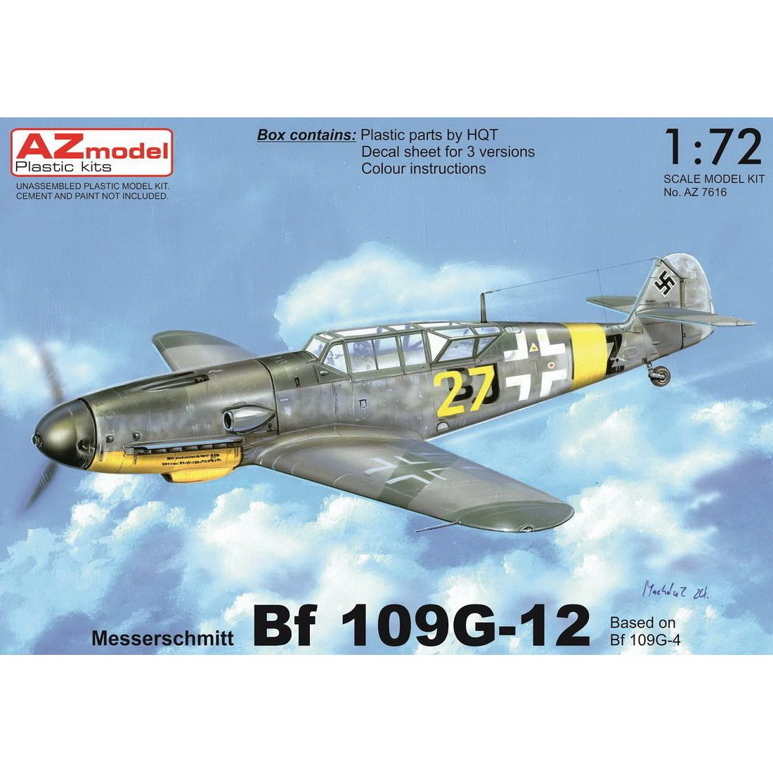 AZ MODEL 1/72 Bf 109G-12 based on Bf 109G-4 Plastic Model Kit [AZ7616]