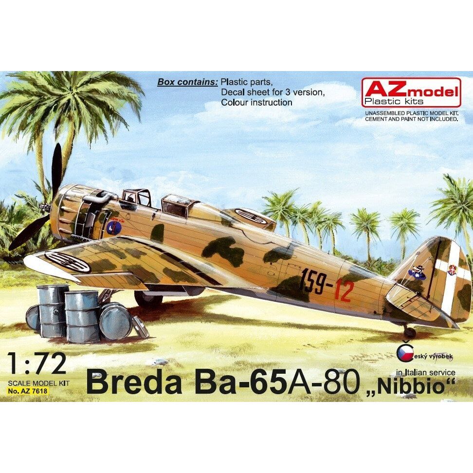 AZ MODEL 1/72 Breda Ba-65 A-80 Nibbio in Italian service Plastic Model Kit [AZ7618]