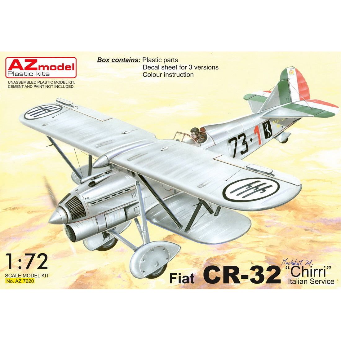 AZ MODEL 1/72 Fiat CR-32 ChirriItalian Service Plastic Model Kit [AZ7620]