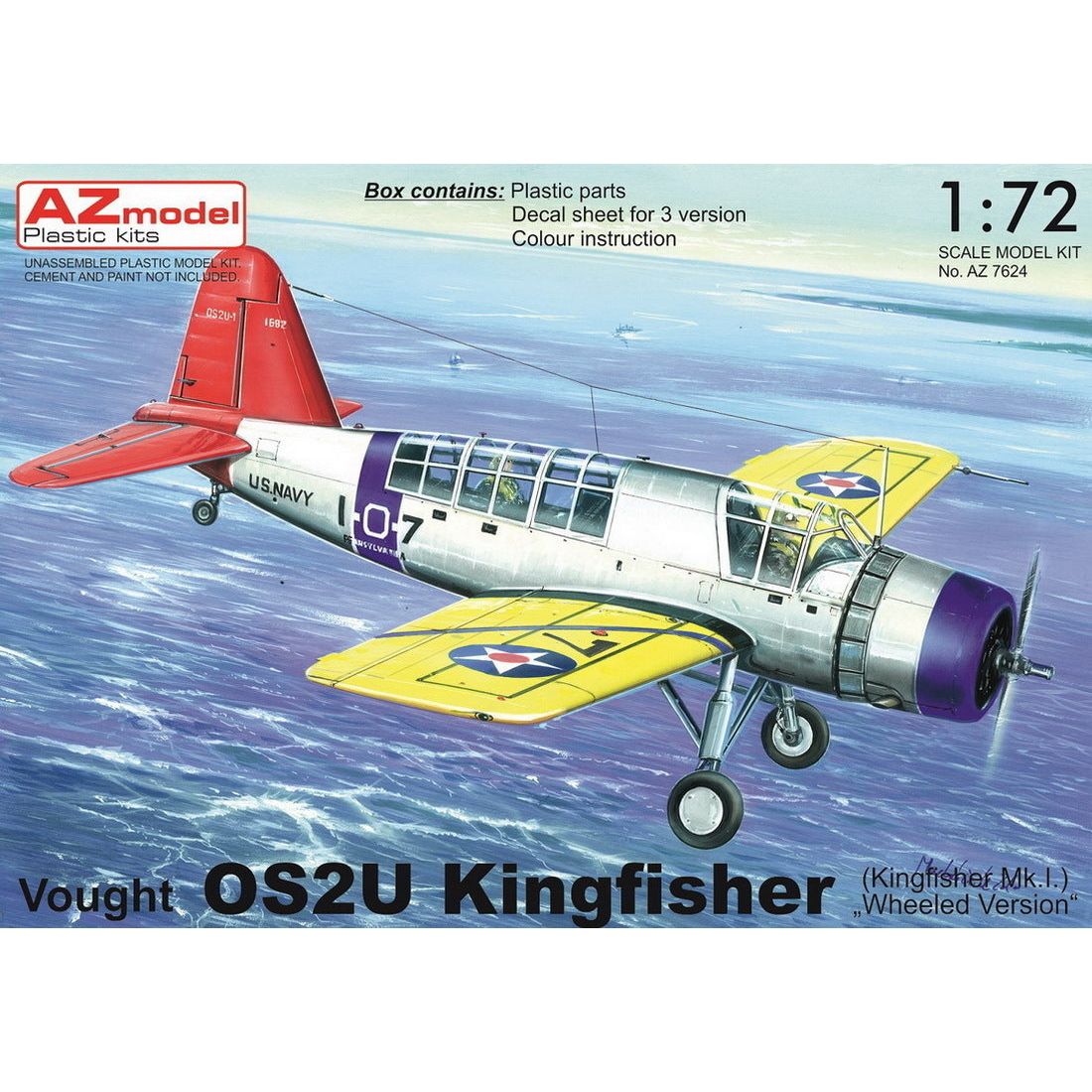 AZ MODEL 1/72 Kingfisher Wheeled version Plastic Model Kit [AZ7624]