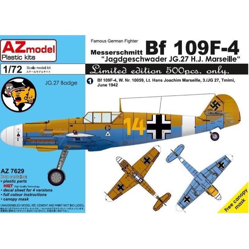 AZ MODEL 1/72 Bf 109F JG.27 â€“ LIMITED EDITION Plastic Model Kit [AZ7629]