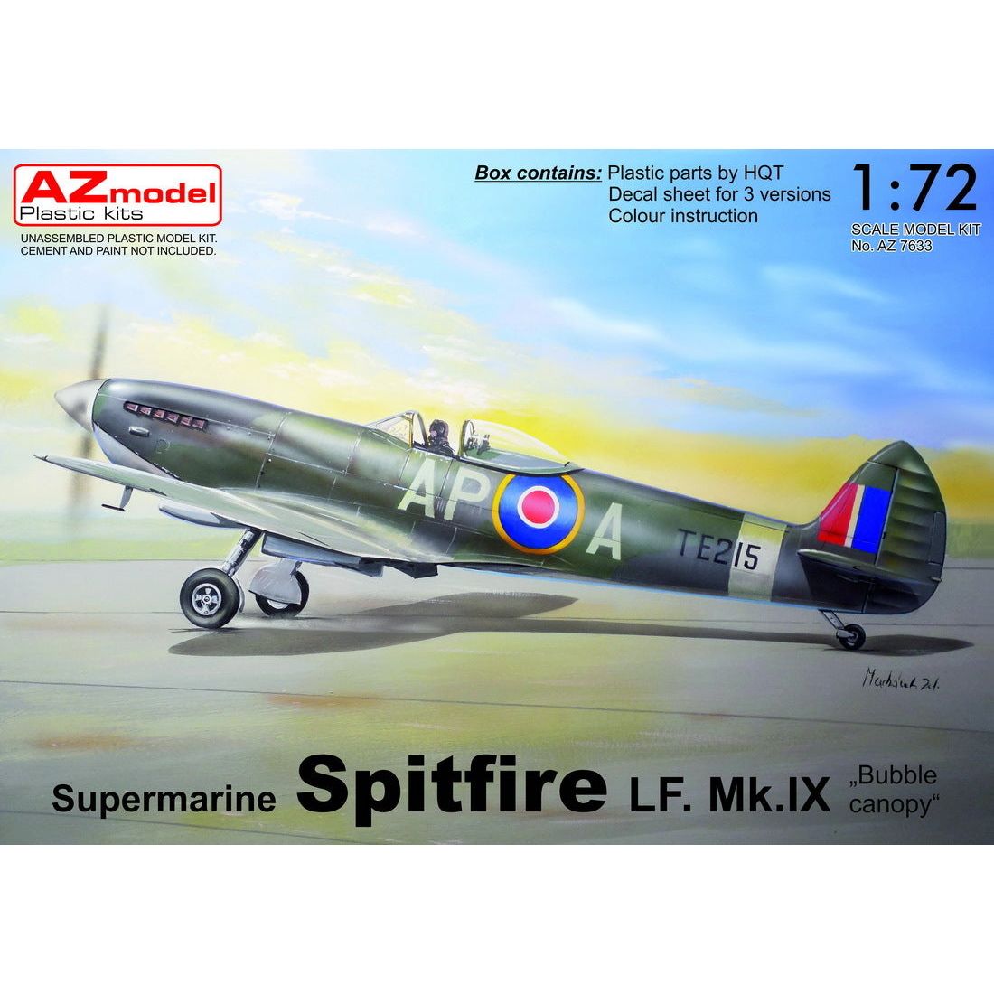AZ MODEL 1/72 Spitfire LF.Mk.IX Bubble canopy Plastic Model Kit [AZ7633]