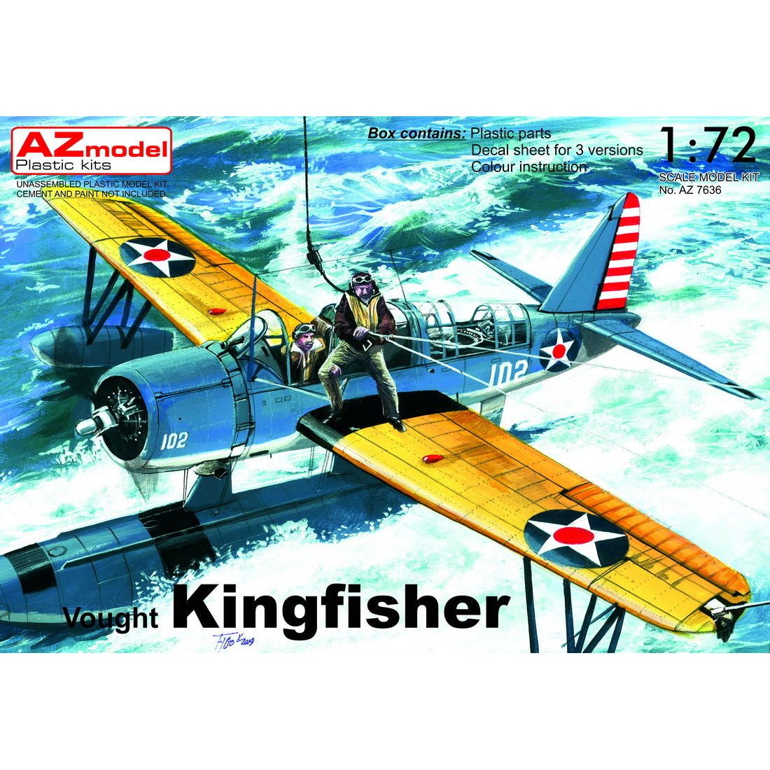 AZ MODEL 1/72 Kingfisher US Navy Float Plastic Model Kit [AZ7636]