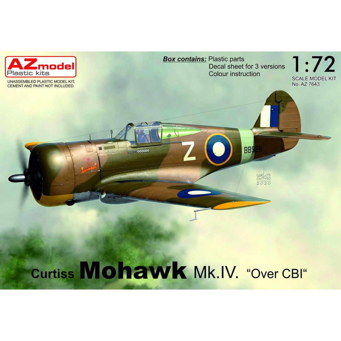 AZ MODEL 1/72 Mohawk Mk.IV Over CBI Plastic Model Kit [AZ7643]
