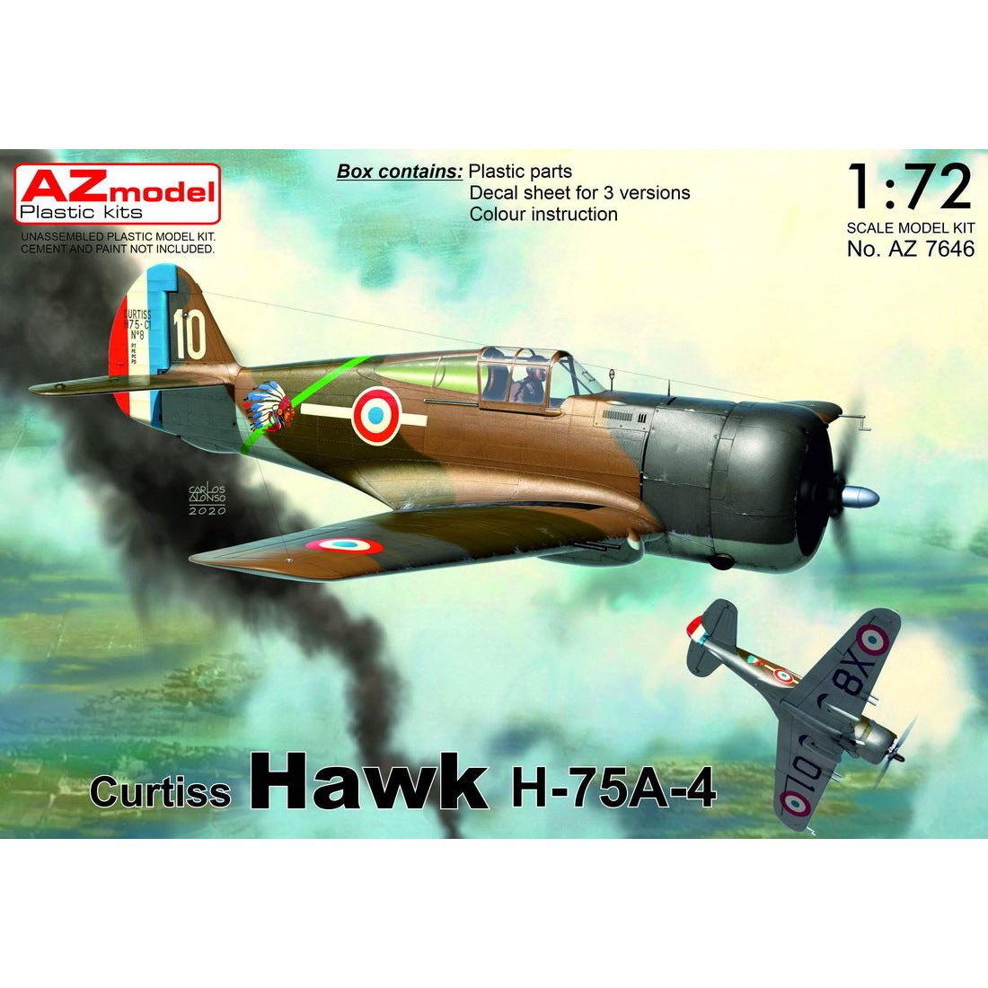 AZ MODEL 1/72 Curtiss Hawk H-75A-4  Plastic Model Kit [AZ7646]