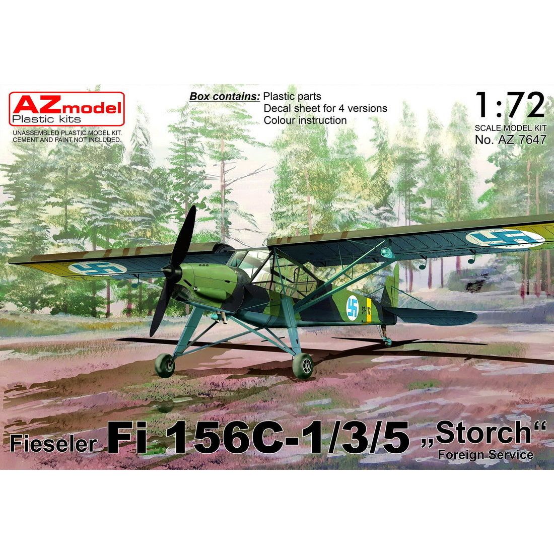 AZ MODEL 1/72 Fi 156C StorchForeign Service Plastic Model Kit [AZ7647]