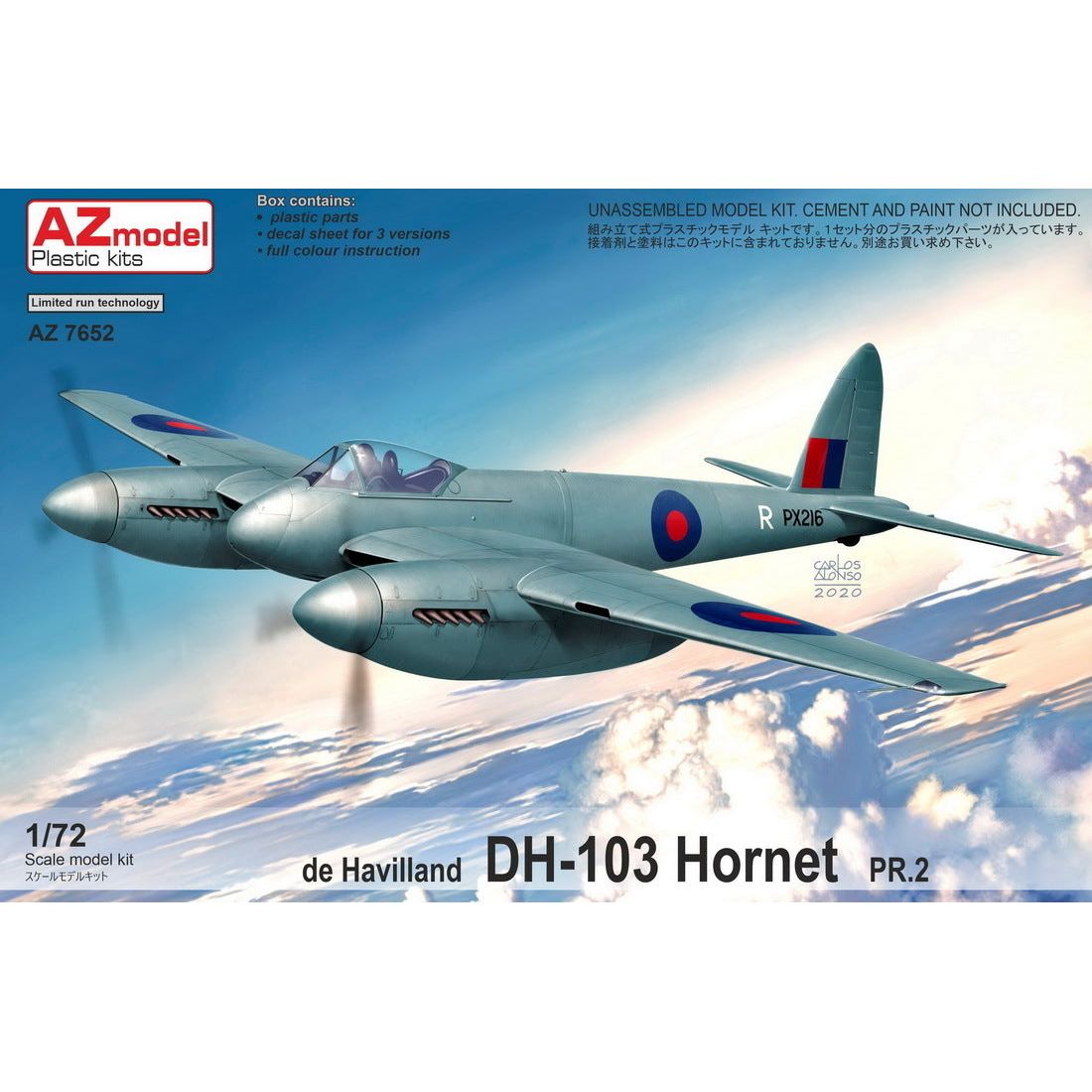 AZ MODEL 1/72 DH-103 Hornet PR.2 Plastic Model Kit [AZ7652]