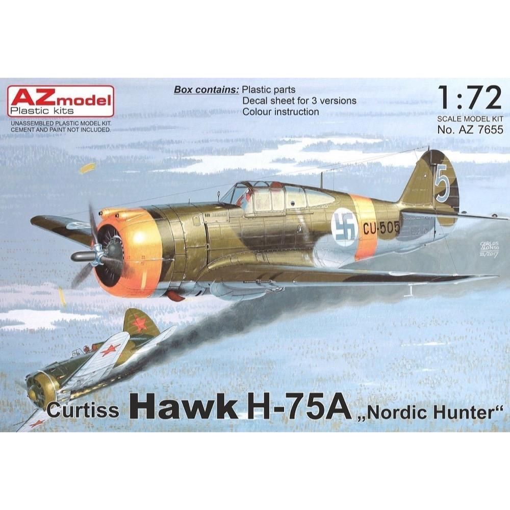 AZ MODEL 1/72 Curtiss Hawk H-75A"NordicHunte"r Plastic Model Kit [AZ7655]