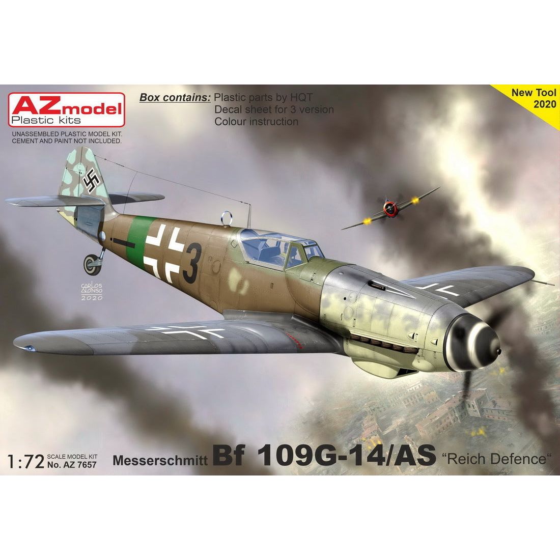 AZ MODEL 1/72 Bf 109G-14/AS Reich Defence Plastic Model Kit [AZ7657]