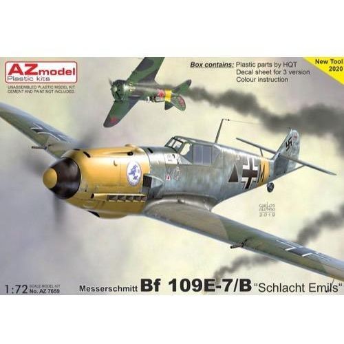 AZ MODEL 1/72 Bf 109E-7 "Schlacht Emils" Plastic Model Kit [AZ7659]