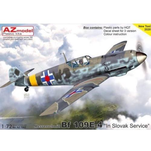 AZ MODEL 1/72 Bf 109E-4 "In Slovak Servci e" Plastic Model Kit [AZ7662]