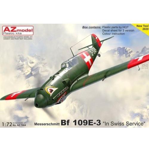 AZ MODEL 1/72 Bf 109E-3 "In Swiss Service" Plastic Model Kit [AZ7664]