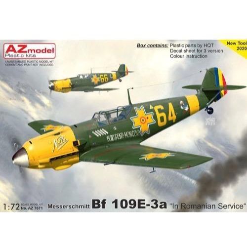 AZ MODEL 1/72 Bf 109E-3a "In Romanian Service" Plastic Model Kit [AZ7671]
