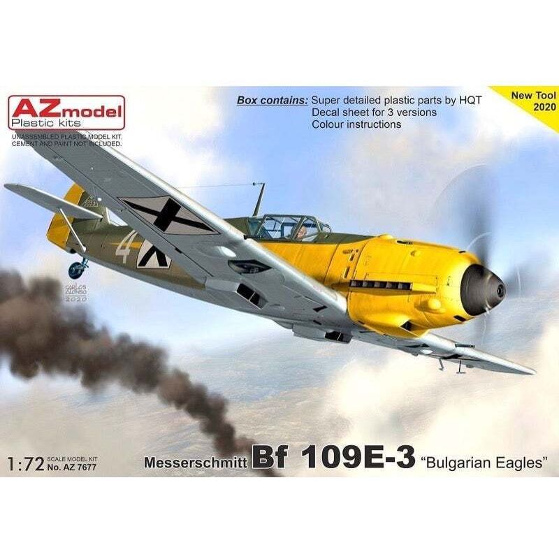 AZ MODEL 1/72 Bf 109E-3 "Bulgarian Eagles" Plastic Model Kit [AZ7677]