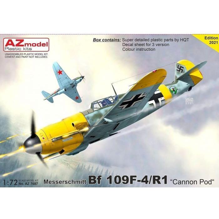 AZ MODEL 1/72 Bf 109F-4R/ -1"Cannon Pod" Plastic Model Kit [AZ7687]