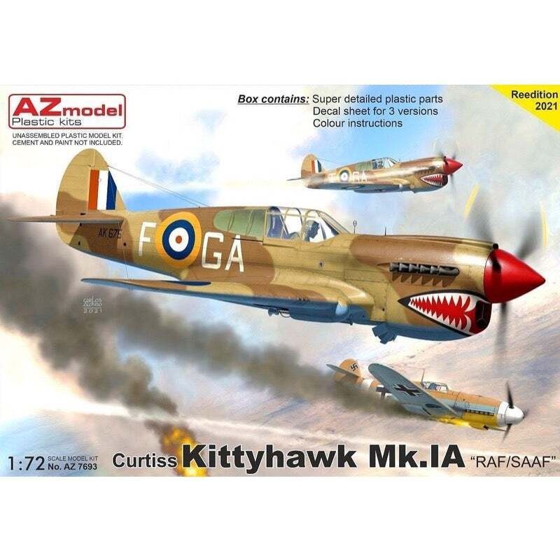AZ MODEL 1/72 Kittyhawk Mk.la RAF/SAAF Plastic Model Kit [AZ7693]