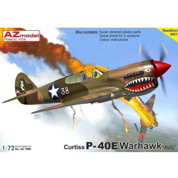 AZ MODEL 1/72 P-40E Warhawk "AVG" Plastic Model Kit [AZ7696]