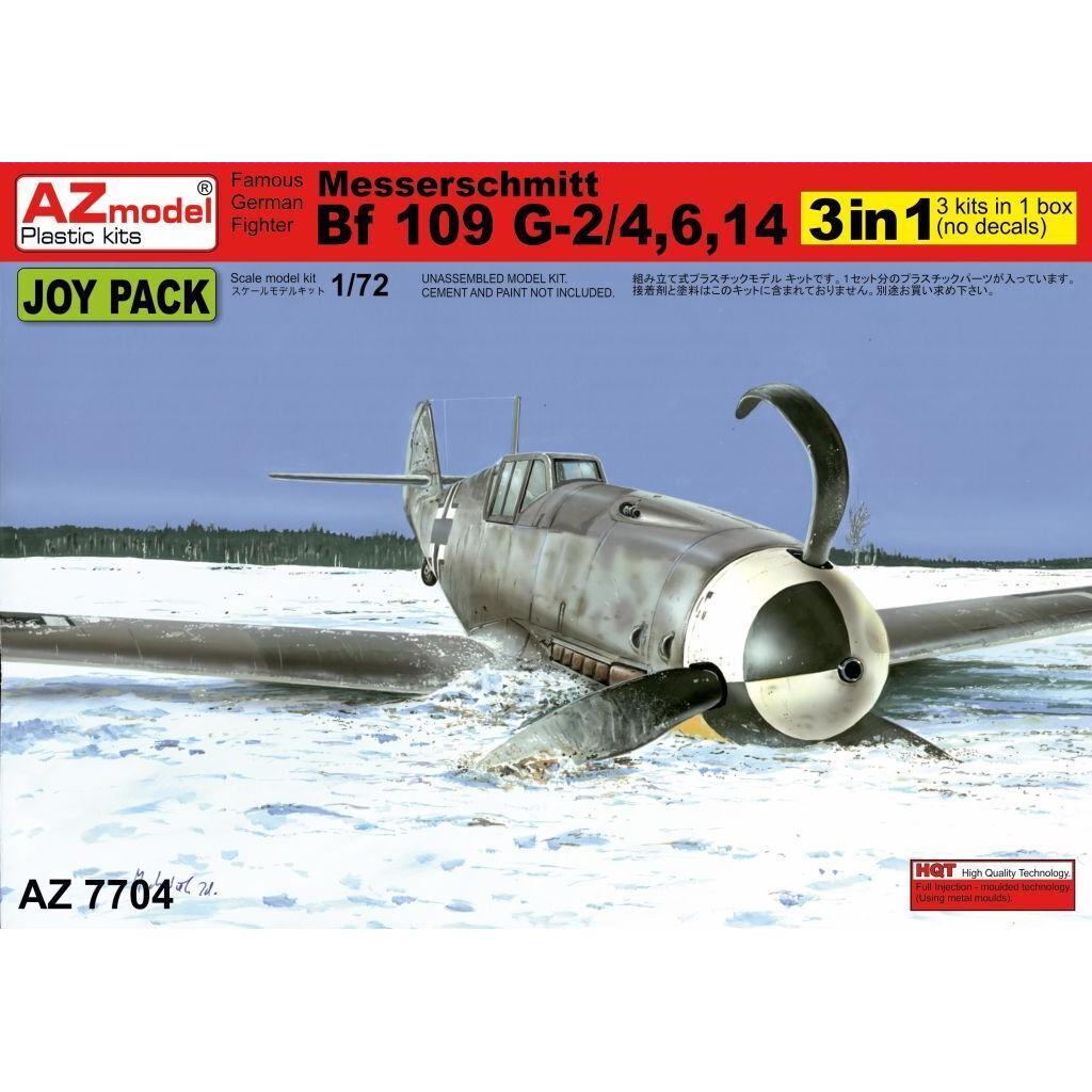 AZ MODEL 1/72 Bf 109G-2/4,G-6,G-14 3x plastic parts Plastic Model Kit [AZ7704]