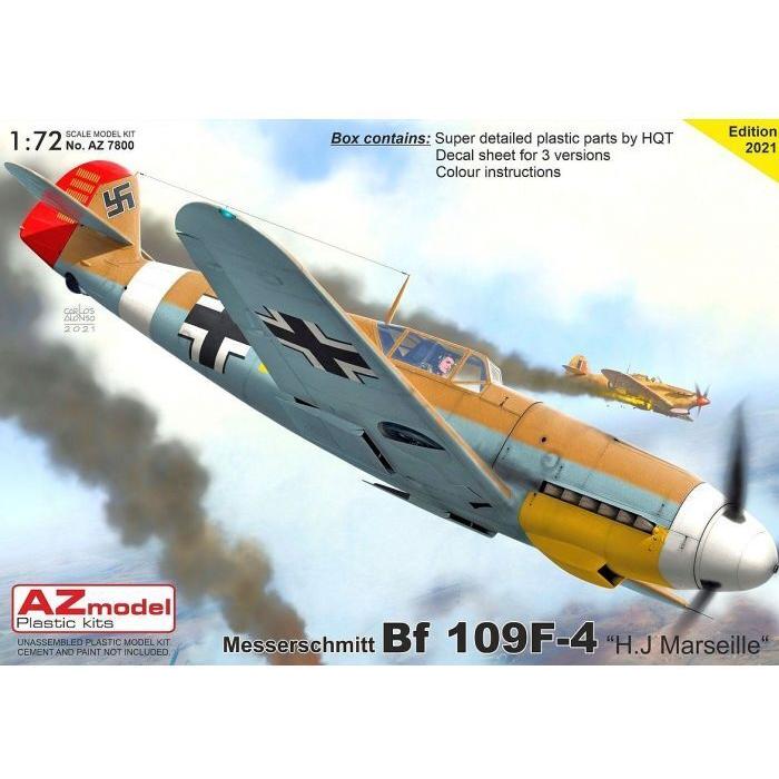 AZ MODEL 1/72 BF 109F-4"H.J.Marseille" Plastic Model Kit [AZ7800]