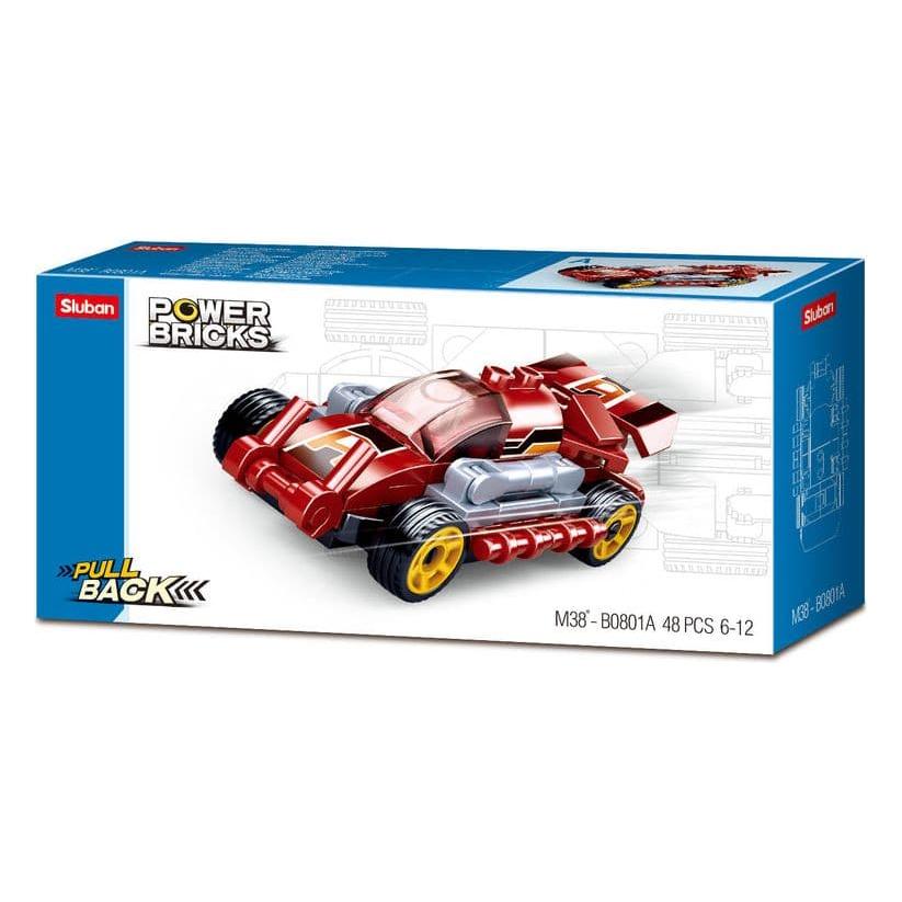 SLUBAN POWER BRICKS PULL BACKS CARS RANDOM PACK
