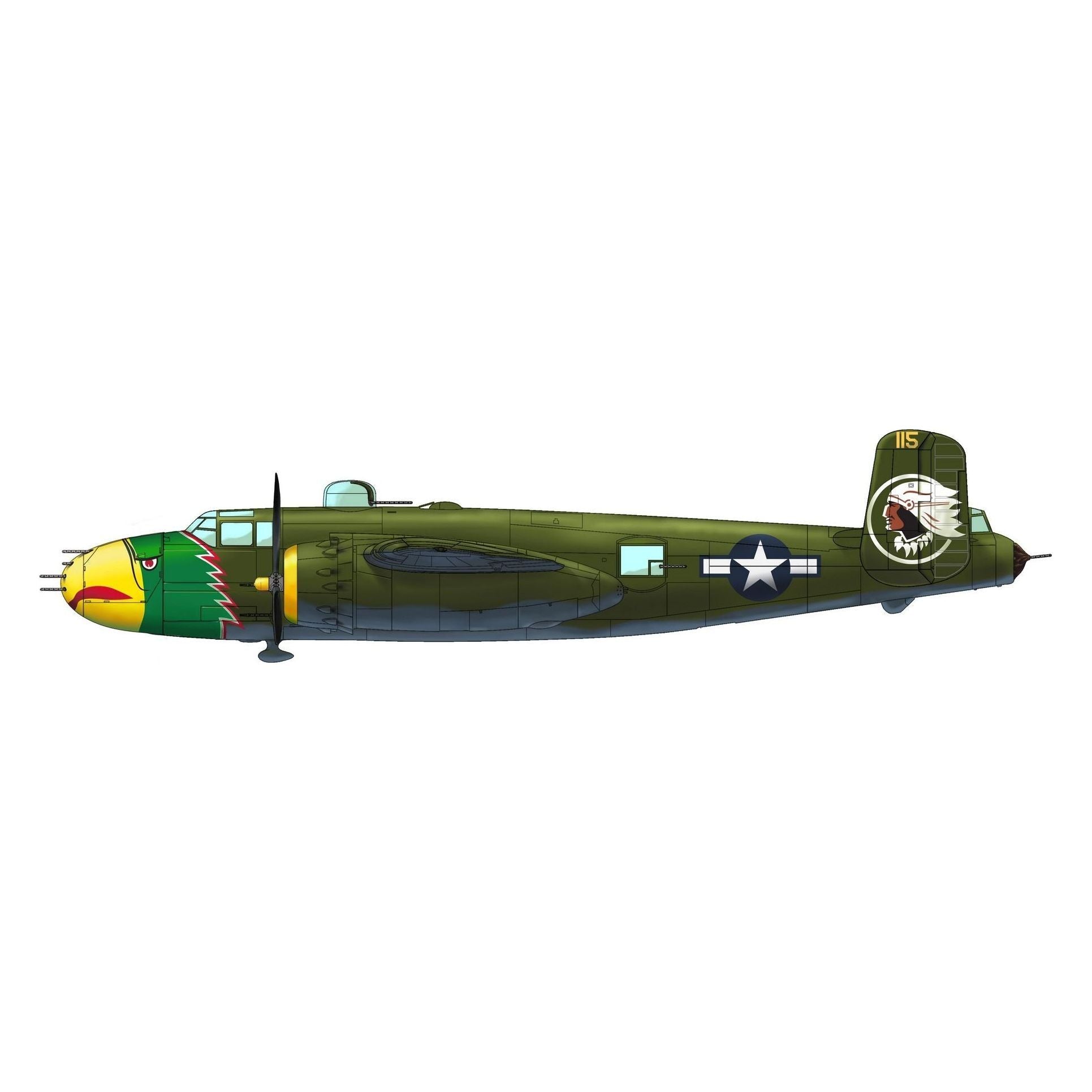 HONG KONG MODELS 1/32 B-25J Mitchell Strafer