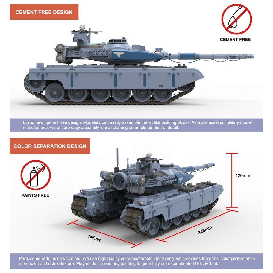 BORDER MODEL 1/35 Grizzly Battle Tank Plastic Model Kit