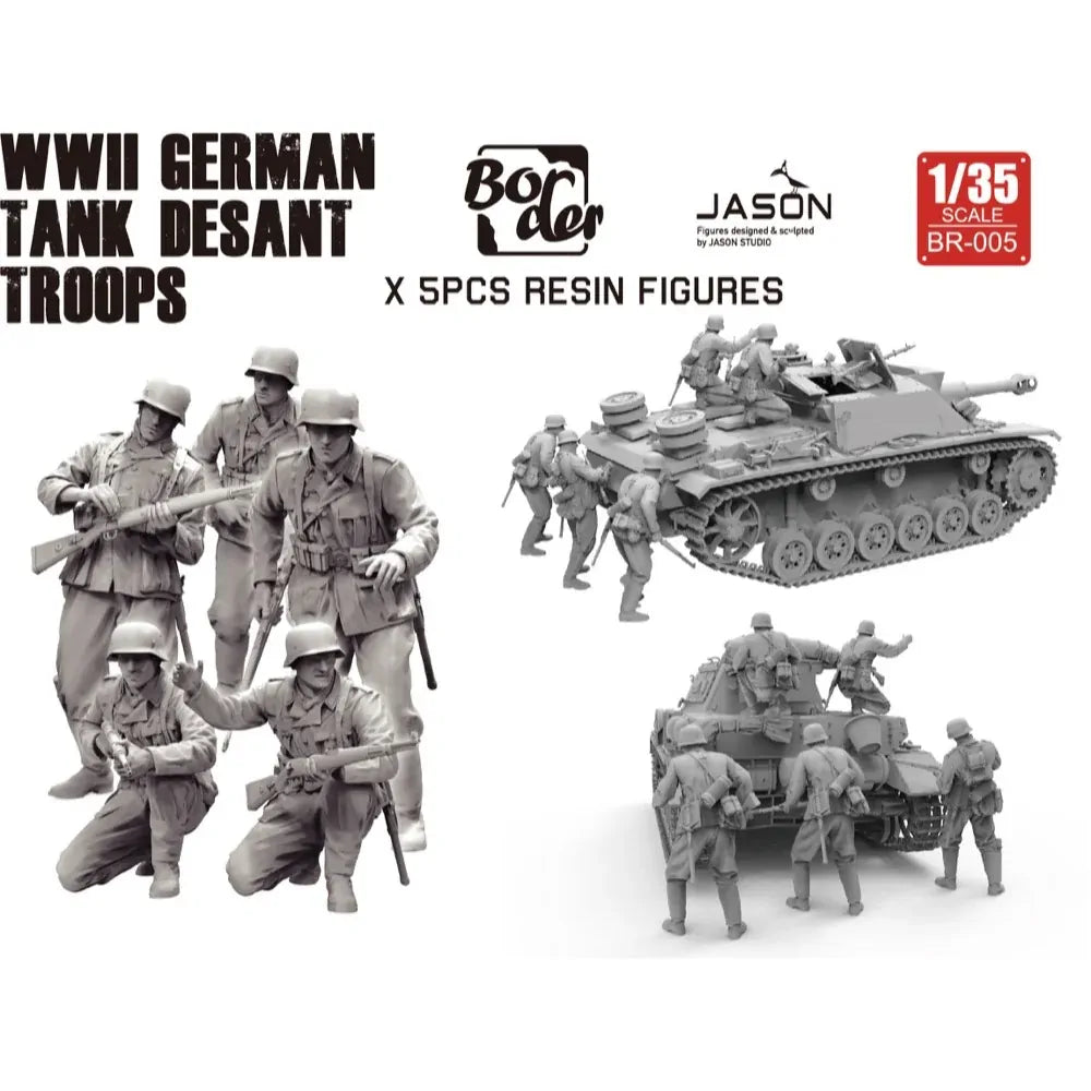 BORDER MODEL 1/35 WWII German Tank Desant Troops Plastic Model Kit
