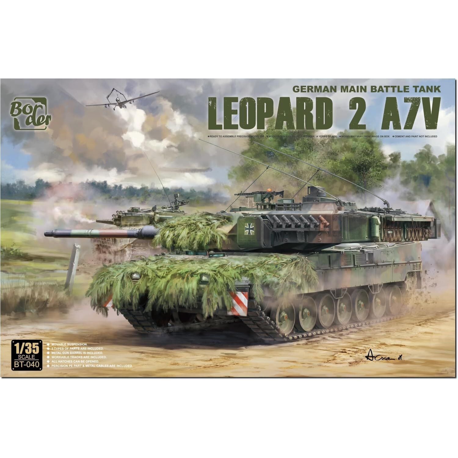 BORDER MODEL 1/35 Leopard 2 A7V Plastic Model Kit