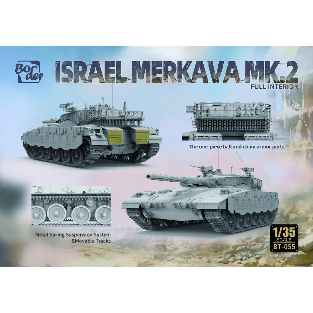 BORDER MODEL 1/35 Merkava Mk2 w/ Full Interior Plastic Model Kit