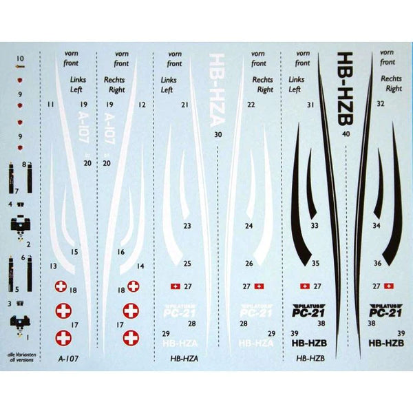 3D-BLITZ 1/72 Pilatus PC-21 *Aus Decals*