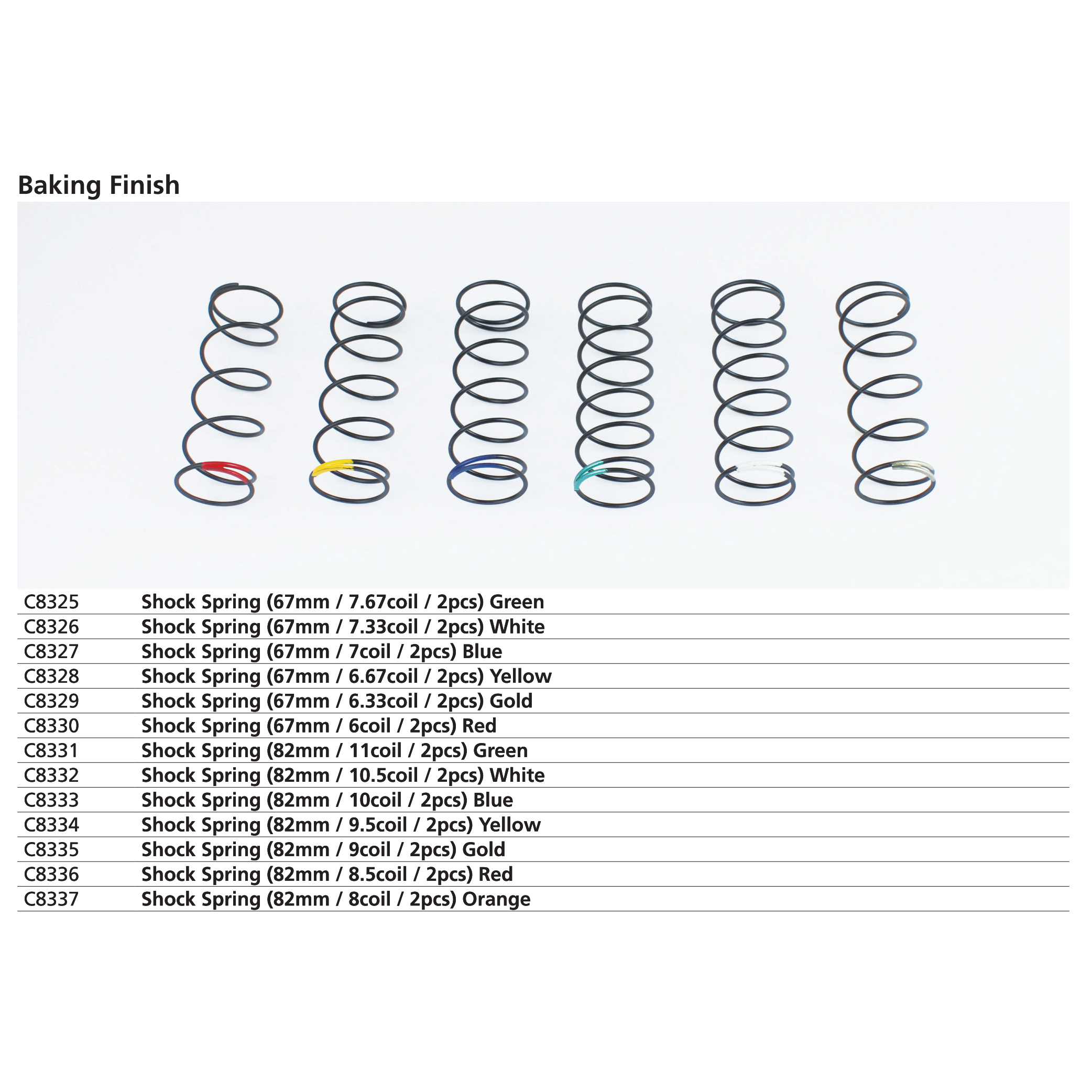 Ming Yang Shock Spring (82mm/10coil/2pcs)