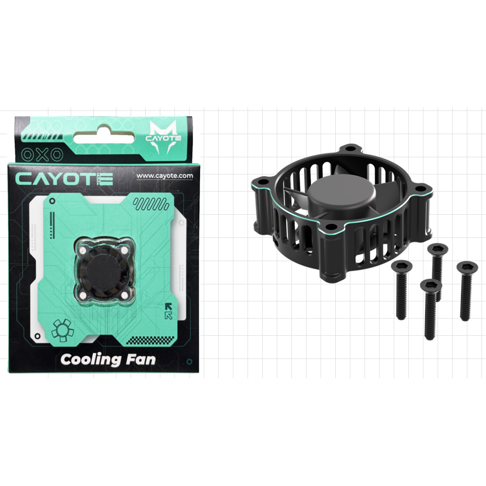 CAYOTE Crest X/X Evo Aluminum 25x25x10mm Cooling Fan w/Micro Plug (Aurora Green)