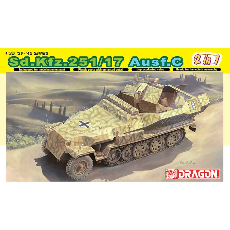 DRAGON 1/35 Sd.Kfz. 251/17 Ausf.C / Command Version (2 in 1)
