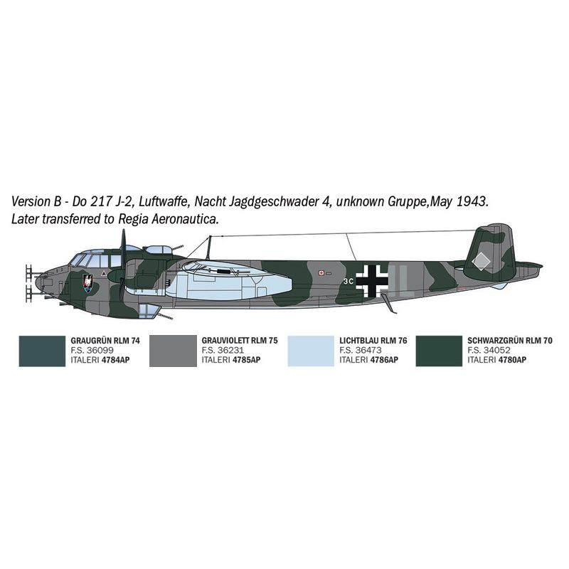 ITALERI 1/72 Dornier Do 217 J1/J2 Nachtjäger