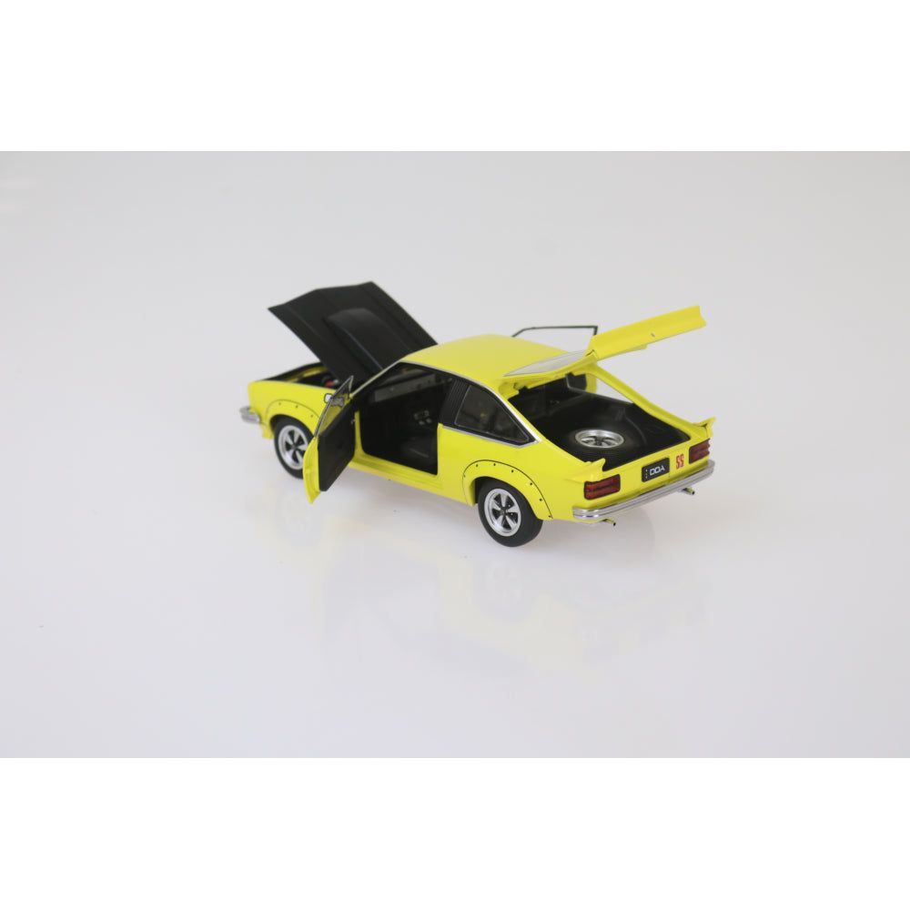 DDA 1/24 Yellow A9X Torana 308 Factory Car -  Fully Detailed Opening Doors, and Boot