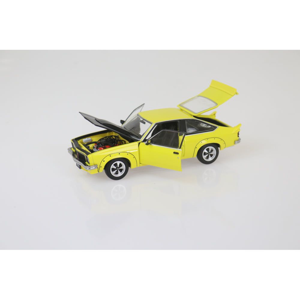 DDA 1/24 Yellow A9X Torana 308 Factory Car -  Fully Detailed Opening Doors, and Boot