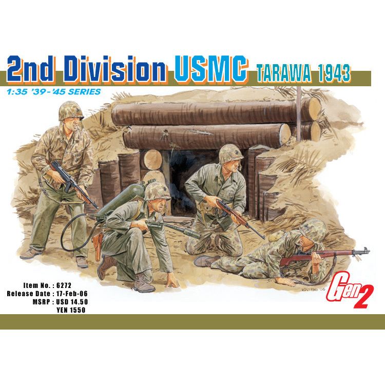 Dragon 1/35 USMC 2nd Division (Tarawa 1943) Plastic Model Kit