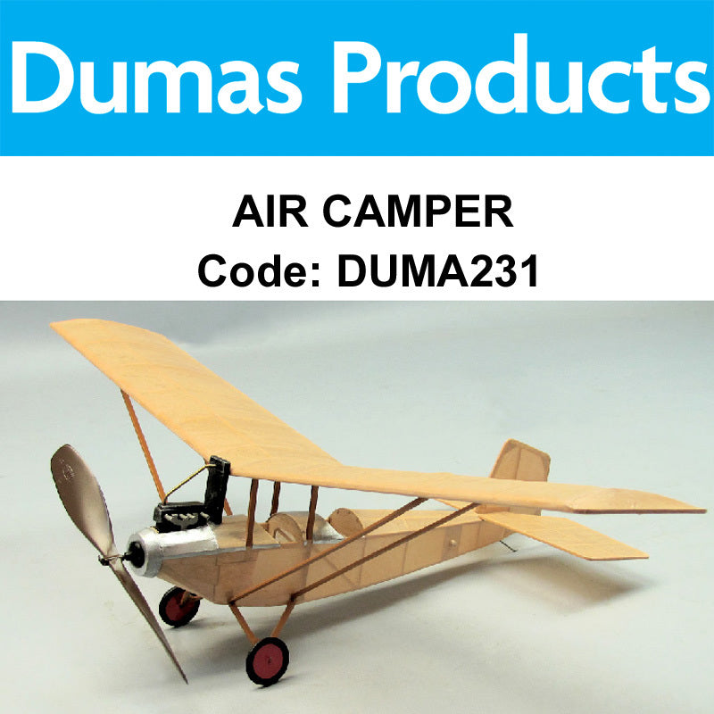 DUMAS Air Camper Walnut Scale 18" Wingspan Rubber Power