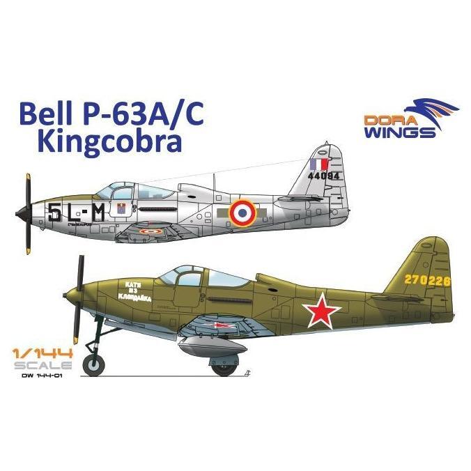 Dora Wings 1/144 Bell P-63A/C Kingcobra (2 in 1) Plastic Model Kit [14401]