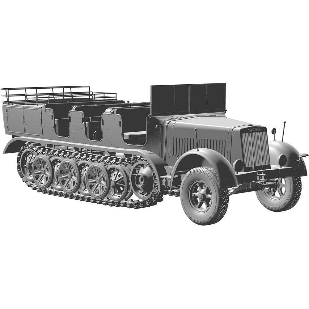 Das Werk 1/35 Mtl. Zgkrwg. 8t, Sd.Kfz. 7 w/ Crew Plastic Model Kit