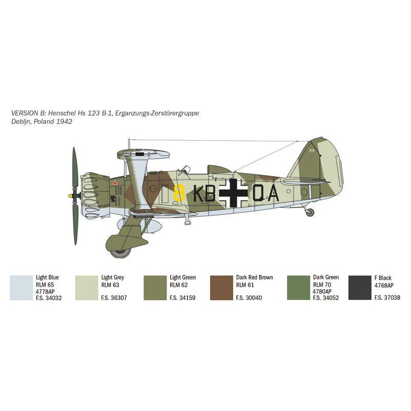 ITALERI 1/48 Henshel Hs 123 Super Decal Sheet