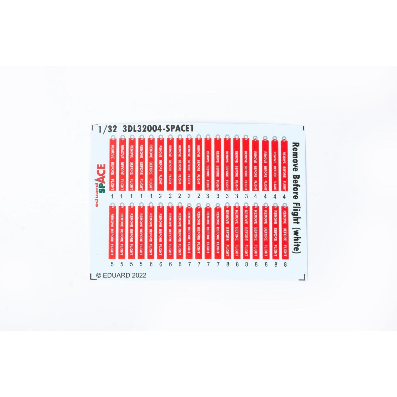 Eduard 1/32 Remove Before Flight (white) Space Decals [3DL32004]