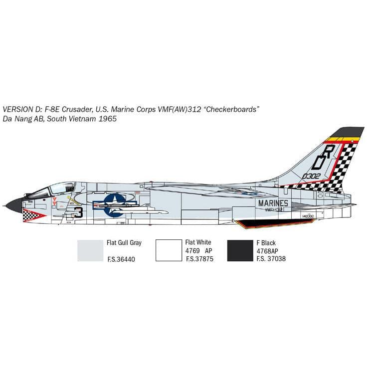 ITALERI 1/72 F-8E Crusader Super Decal Sheet